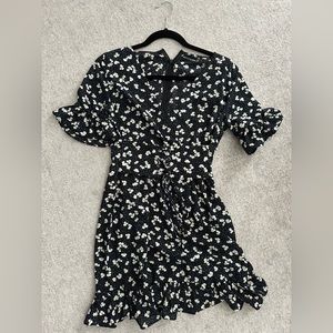 ASOS floral dress with waist cinch Size 4